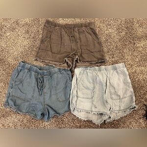 Time and Tru Soft Denim Shorts Bundle - Medium 8-10 Elastic Waist